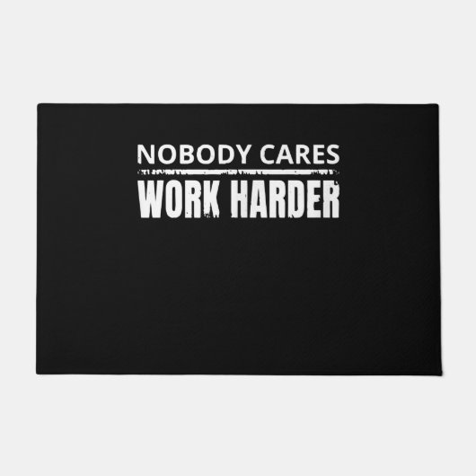 Nobody 気に Work Harlyフィットネストレーニングジムギフト ドアマット (正面)