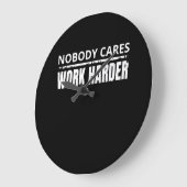 Nobody 気に Work Harlyフィットネストレーニングジムギフト ラージ壁時計 (傾斜)