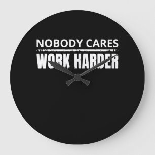 Nobody 気に Work Harlyフィットネストレーニングジムギフト ラージ壁時計