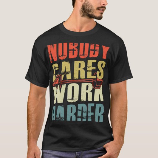 Nobody 気に Work Harlyフィットネストレーニング体重計 Tシャツ (正面)