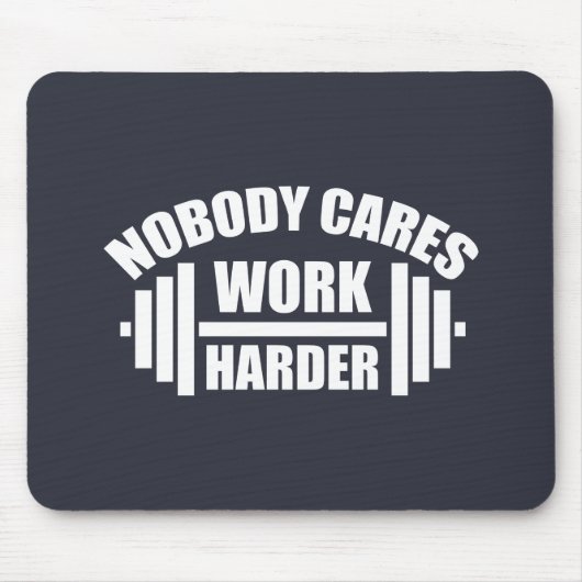 Nobody 気に Work Harly Gym Motivationマウスパッド マウスパッド (正面)