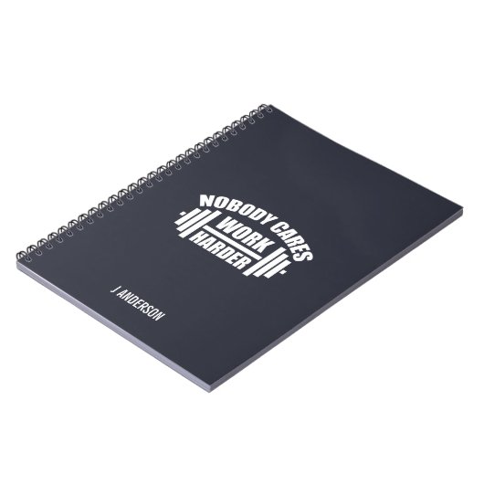 Nobody 気に Work Harly Gym Motivation Notebook ノートブック (左側)