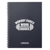 Nobody 気に Work Harly Gym Motivation Notebook ノートブック (正面)