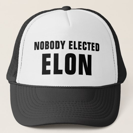 Nobody 選 Elon™ Trucker Hat キャップ (正面)