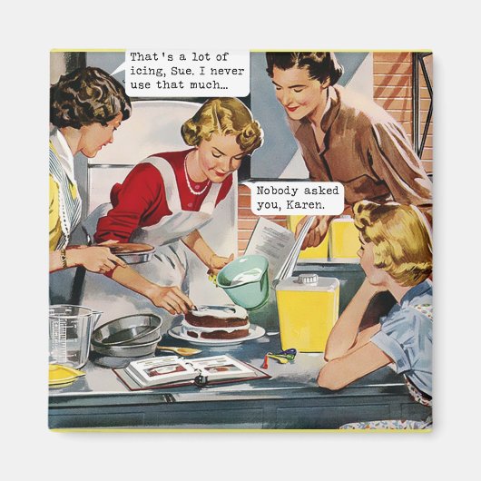 Nobody 頼 You, Karen -レトロ磁石 マグネット (正面)