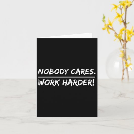 Nobody Cares - Work Harder  カード (黄色い花)