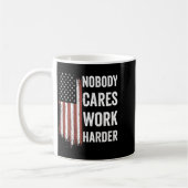 Nobody Cares Work Harder Motivational Workout Gym  コーヒーマグカップ (左)
