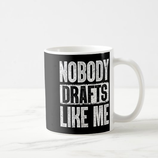 Nobody Drafts Like Me Fantasy Football Draft Day  コーヒーマグカップ (右)