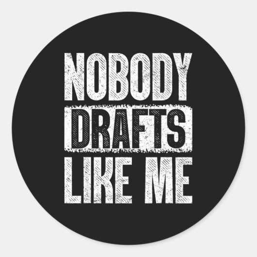 Nobody Drafts Like Me Fantasy Football Draft Day  ラウンドシール (正面)