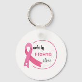 Nobody Fights Alone Pink Ribbon キーホルダー (裏面)