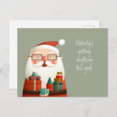 Nobody Getting Anything Santa Claus おもしろい引用文Po ポストカード (正面/裏面)