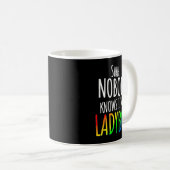 Nobody Knows I'm A Ladyboy LGBTQ Pride Premium コーヒーマグカップ (正面右)