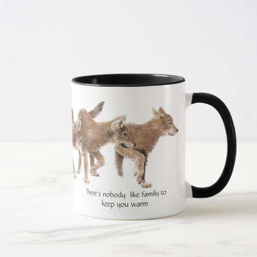 Nobody Like Family - Wolf pup Mug マグカップ (右)