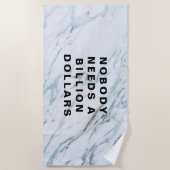 Nobody Needs a Billion Dollars ビーチタオル (正面)