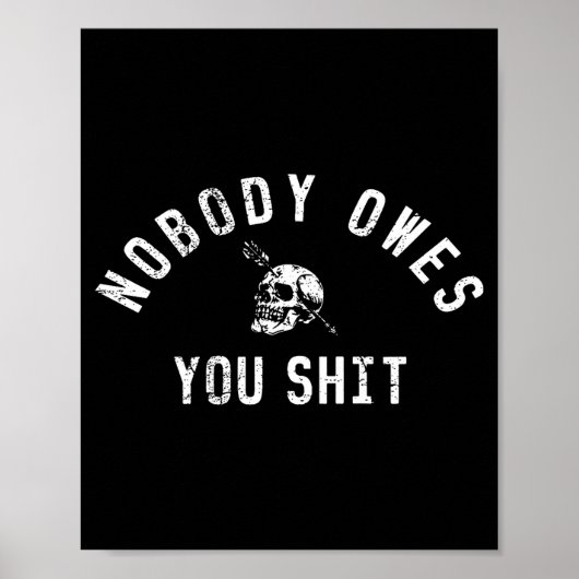 Nobody Owes You (on Back) ポスター (正面)