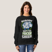 Nobody Wants Your Frickin Sheep Board Game  1 スウェットシャツ (正面フル)