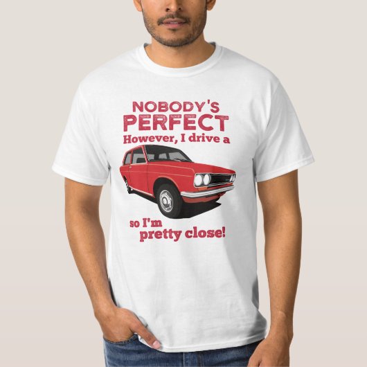 Nobody's perfect - Datsun Tシャツ (正面)