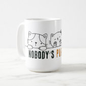 Nobody's Purr-fect コーヒーマグカップ (正面左)