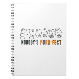 Nobody's Purr-fect Notebook (6.5" x 8.75") ノートブック