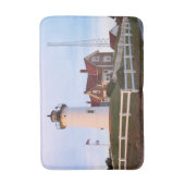 Nobskaポイント灯台、ケープコッドマサチューセッツ バスマット (正面縦)