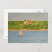 Nobskaポイント灯台II ポストカード (正面/裏面)