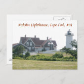 Nobska Lighthouse, Cape Cod, MAポストカード#1 ポストカード (正面/裏面)