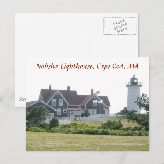 Nobska Lighthouse, Cape Cod, MAポストカード#1 ポストカード (正面/裏面)