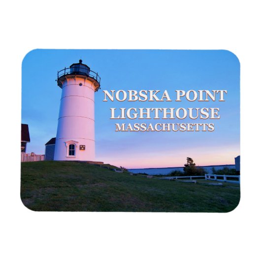 Nobska Point Light house Massachusettsフォトマグネット マグネット (横)