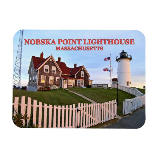 Nobska Point Light house Massachusettsフォトマグネット マグネット (横)