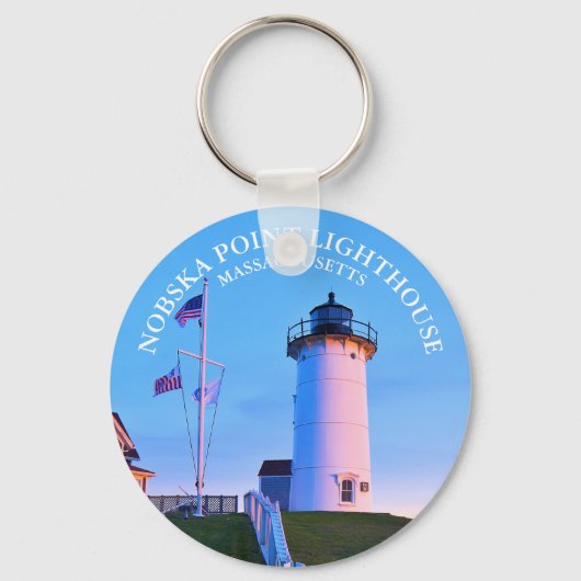 Nobska Point Light house, Massachusetts Keychain キーホルダー (正面)