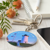 Nobska Point Light house, Massachusetts Keychain キーホルダー (側面)