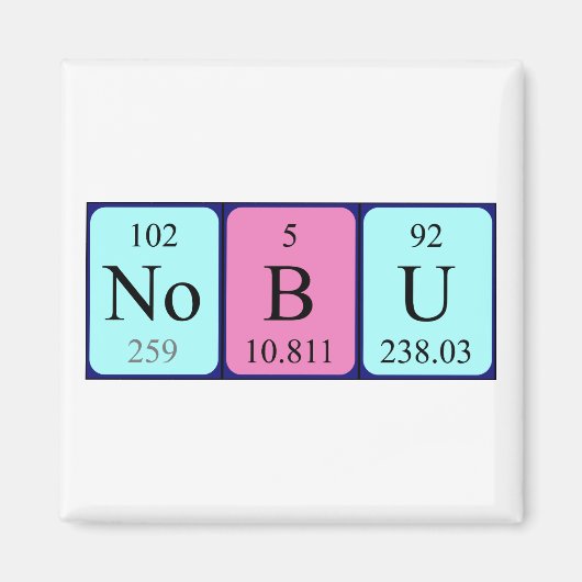 Nobu周期表名磁石 マグネット (正面)
