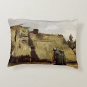 Nocember Woman Ducingコテージby Vincent van ゴッホ アクセントクッション (裏面)