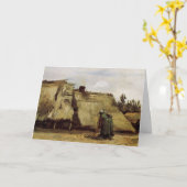 Nocember Woman Ducingコテージby Vincent van ゴッホ カード (黄色い花)