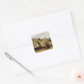 Nocember Woman Ducingコテージby Vincent van ゴッホ スクエアシール (封筒)