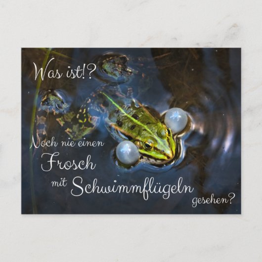 Noch nie einen Frosch mit Schwimmflügeln gesehen? ポストカード (正面)