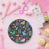 Noche de Pájaros y Flores ペーパープレート (パーティー)