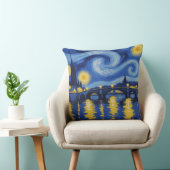 Noche estrellada sobre el rio クッション (椅子)