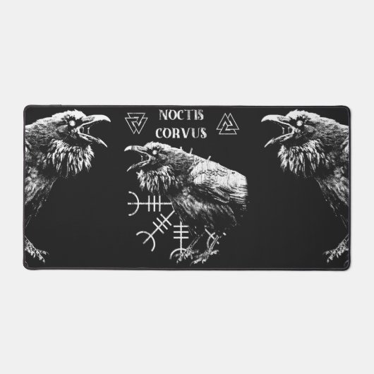 Noctis Corvus – オカルトストリートウェアデザイン デスクマット (正面)