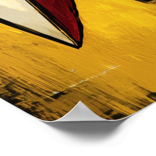 Nocturnal Signal  Contemporary Abstract Expression ポスター (角)