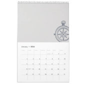 Nocturnal Study dark academia Pocket Watch カレンダー (1月 2026)