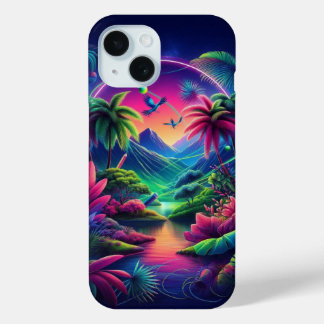 "Nocturnal Tropical Paradise" iPhone 15ケース
