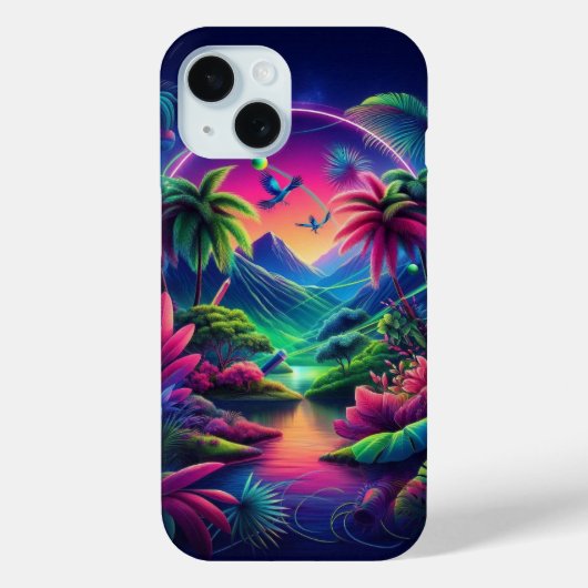 "Nocturnal Tropical Paradise" Case-Mate iPhoneケース (裏面)