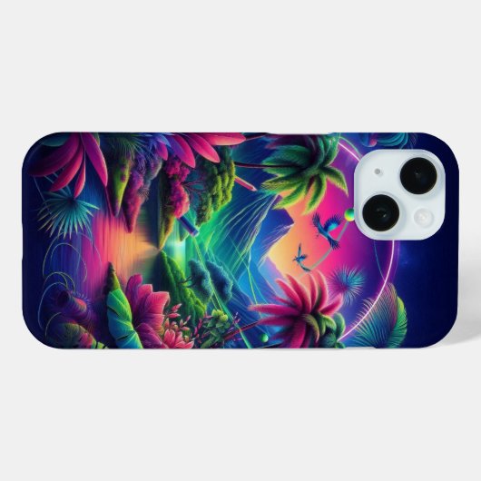 "Nocturnal Tropical Paradise" Case-Mate iPhoneケース (裏面 (横))