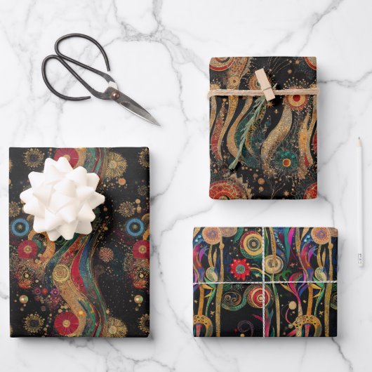 Nocturne – Eleganz der Silvesternacht ラッピングペーパーシート (正面)