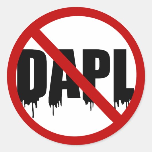 #NoDAPL ラウンドシール (正面)