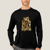 Nodeath Only Rebirth Bella+Canvas ゴールド長袖 トライブレンドTシャツ (正面)