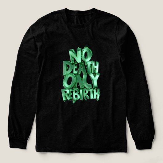Nodeath Only Rebirth Bella+Canvas 長袖 トライブレンドTシャツ (デザイン正面)