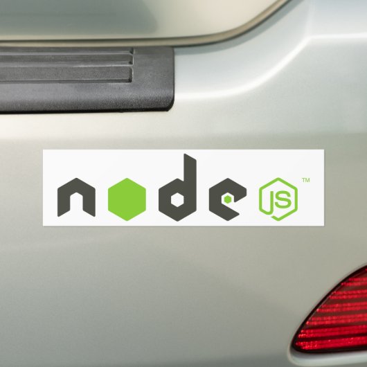 NodeJS! バンパーステッカー (車上)