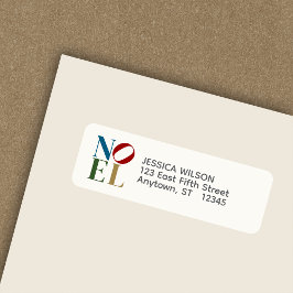 NOELアーポップ・アートのトインスパイアクリスマス差出人住所 ラベル